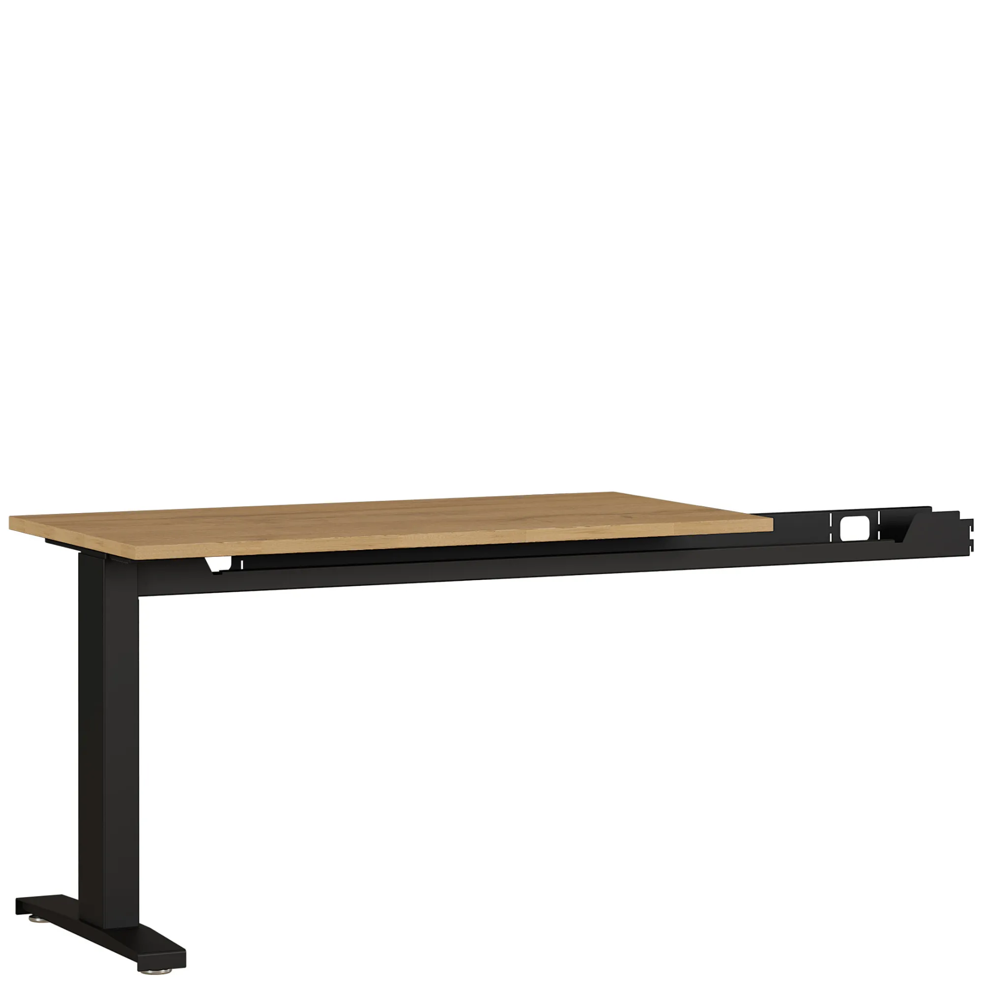 Bureaus^Huisenthuis Aanbouwtafel Ergonoma Eiken Eiken, Zwart