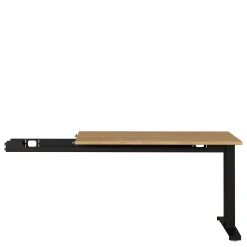 Bureaus^Huisenthuis Aanbouwtafel Ergonoma Eiken Eiken, Zwart