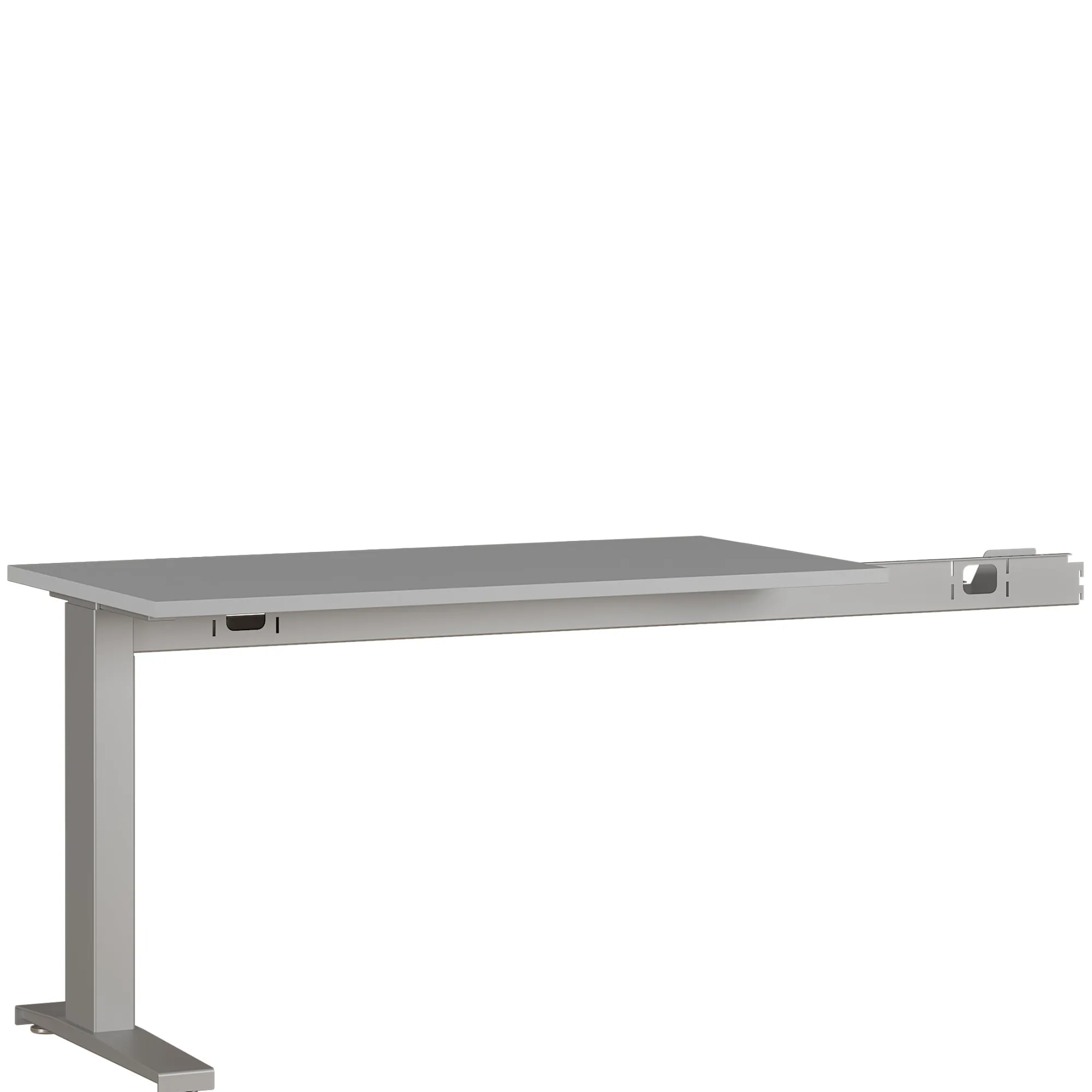 Bureaus^Huisenthuis Aanbouwtafel Ergonoma Lichtgrijs Grijs, Zilver