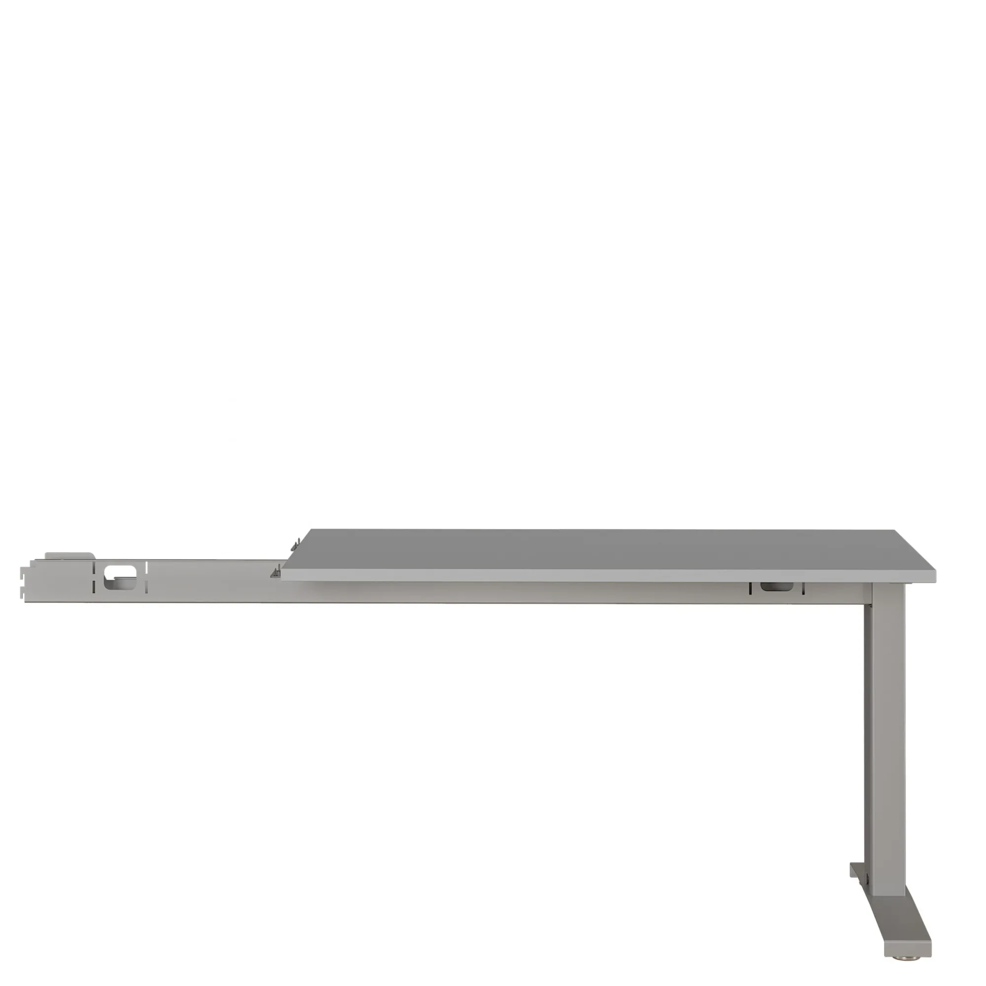 Bureaus^Huisenthuis Aanbouwtafel Ergonoma Lichtgrijs Grijs, Zilver