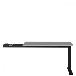 Bureaus^Huisenthuis Aanbouwtafel Ergonoma Lichtgrijs Zwart Grijs, Zwart