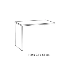 Bureaus^Huisenthuis Aanbouwtafel Eiken Newton