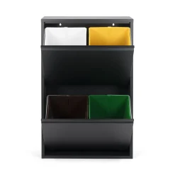 Woonaccessoires^Huisenthuis Afvalscheider Albert Zwart 4-bakken