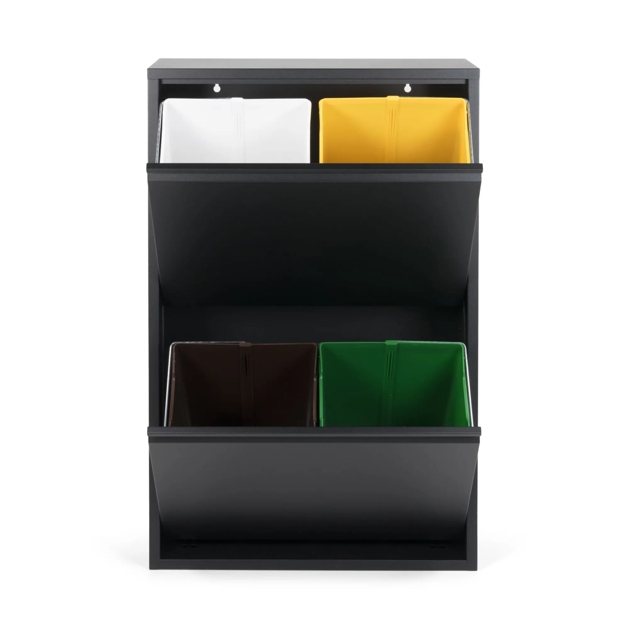 Woonaccessoires^Huisenthuis Afvalscheider Albert Zwart 4-bakken
