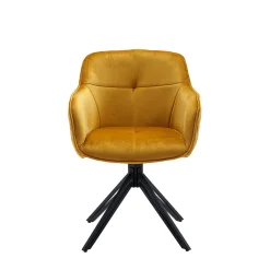 Eetkamerstoelen^Huisenthuis Armstoel Adele Geel
