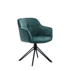 Eetkamerstoelen^Huisenthuis Armstoel Adele Groen