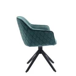 Eetkamerstoelen^Huisenthuis Armstoel Adele Groen