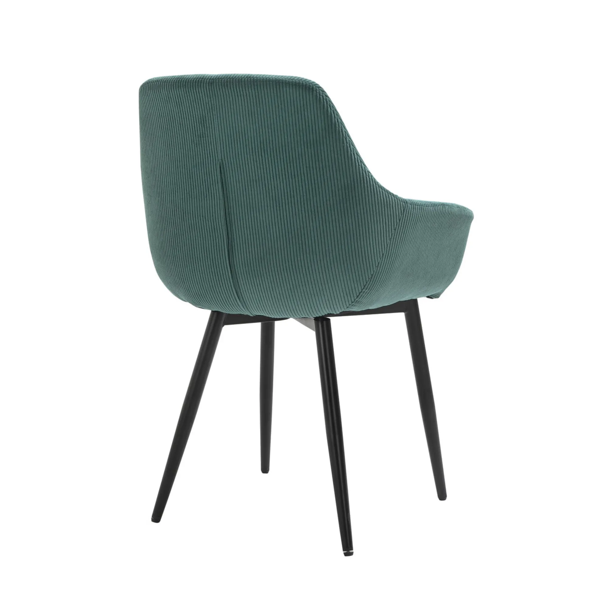 Eetkamerstoelen^Huisenthuis Armstoel Amine Groen – Set van 2 Groen, Zwart