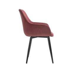 Eetkamerstoelen^Huisenthuis Armstoel Amine Rood – Set van 2 Paars, Rood