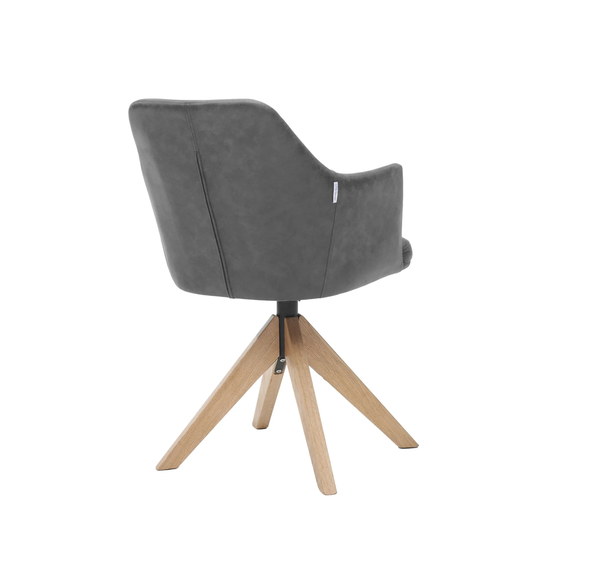 Eetkamerstoelen^Huisenthuis Armstoel Andrei Stof – Set van 2 Antraciet