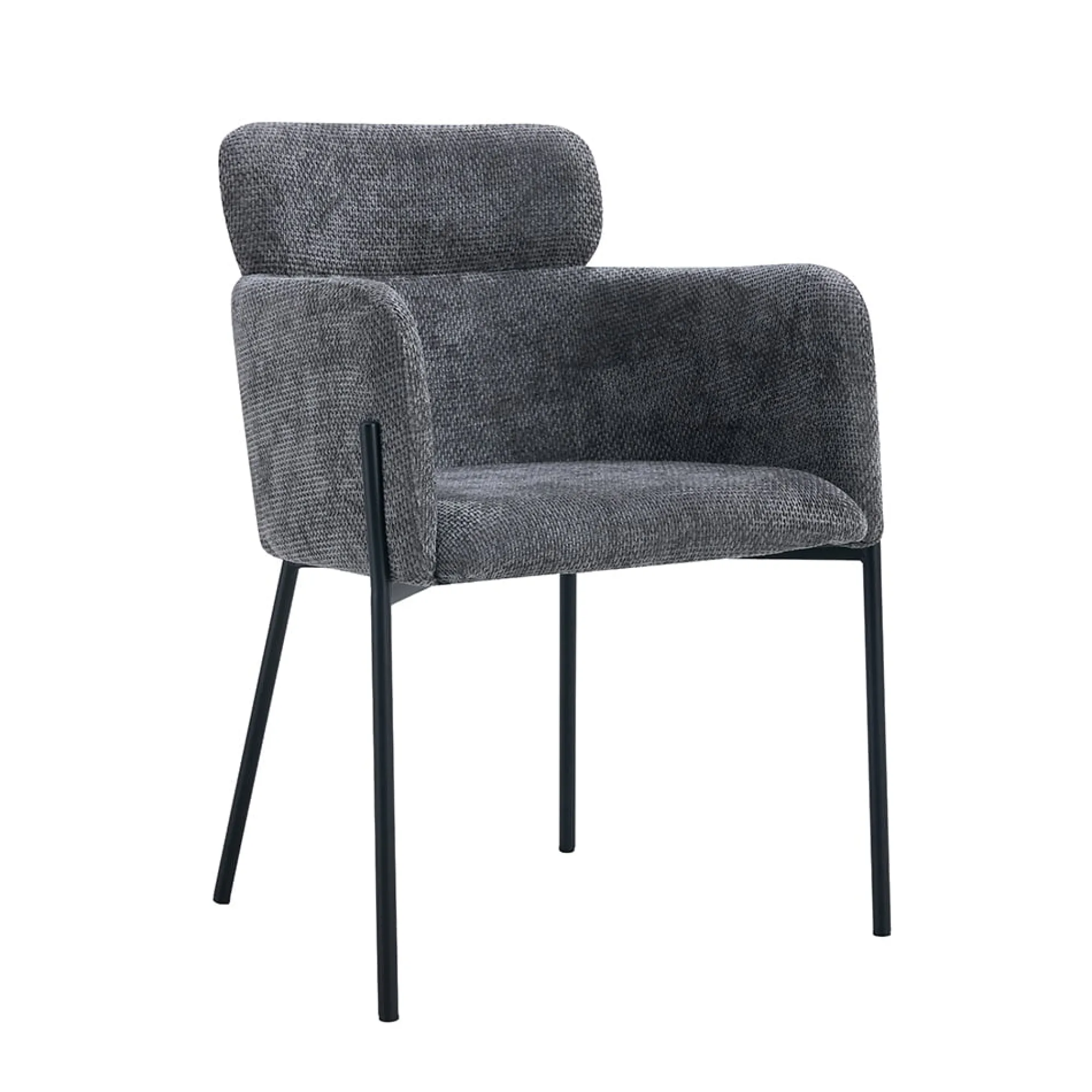 Eetkamerstoelen^Huisenthuis Armstoel Anneloes Grijs – Set van 2
