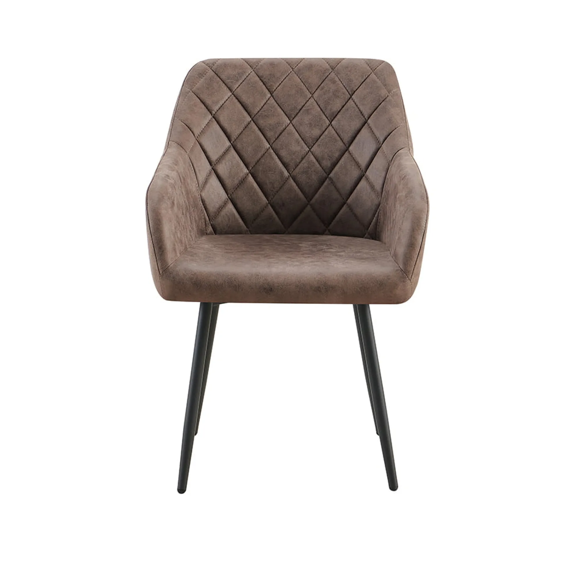 Eetkamerstoelen^Huisenthuis Armstoel Arno Bruin – Set van 2