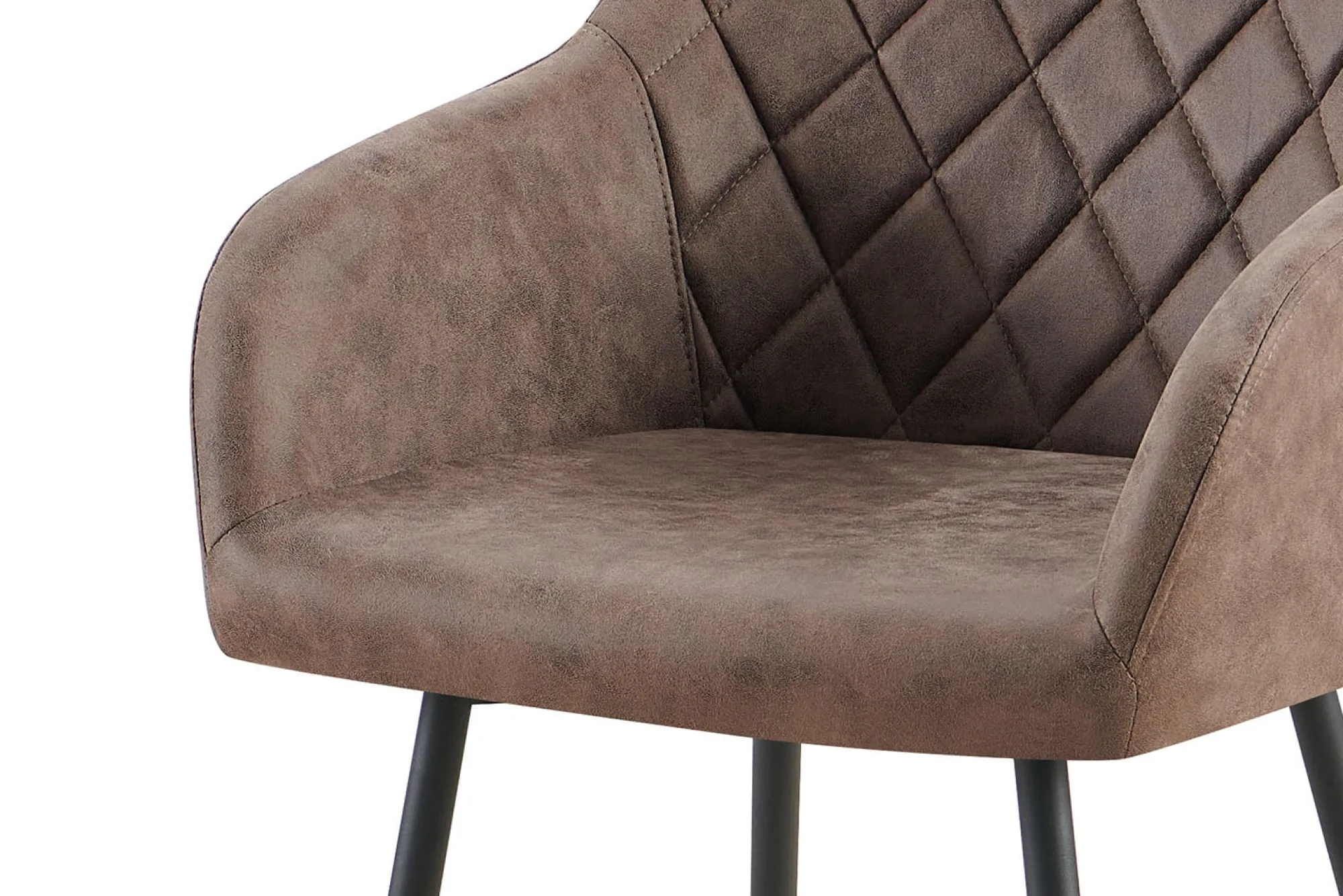Eetkamerstoelen^Huisenthuis Armstoel Arno Bruin – Set van 2