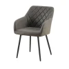 Eetkamerstoelen^Huisenthuis Armstoel Arno Grijs – Set van 2