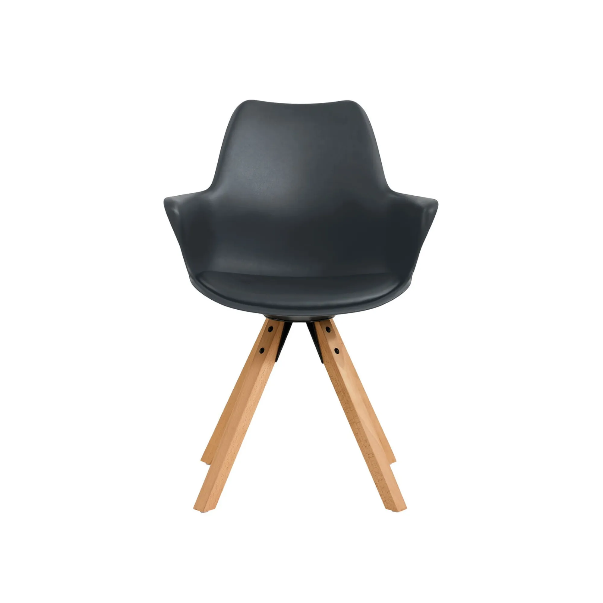 Eetkamerstoelen^Huisenthuis Armstoel Billie – Set van 2 Donkergrijs
