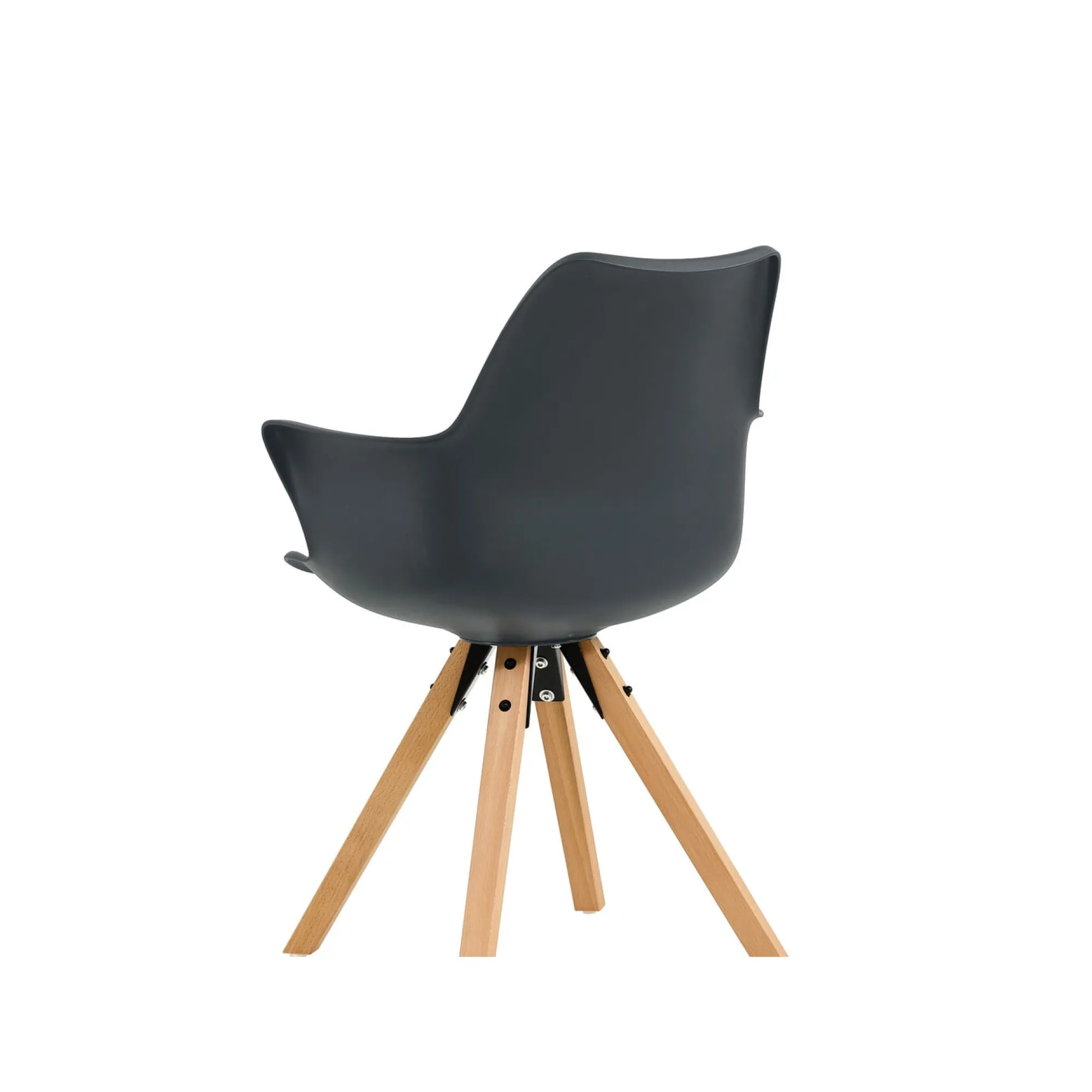 Eetkamerstoelen^Huisenthuis Armstoel Billie – Set van 2 Donkergrijs