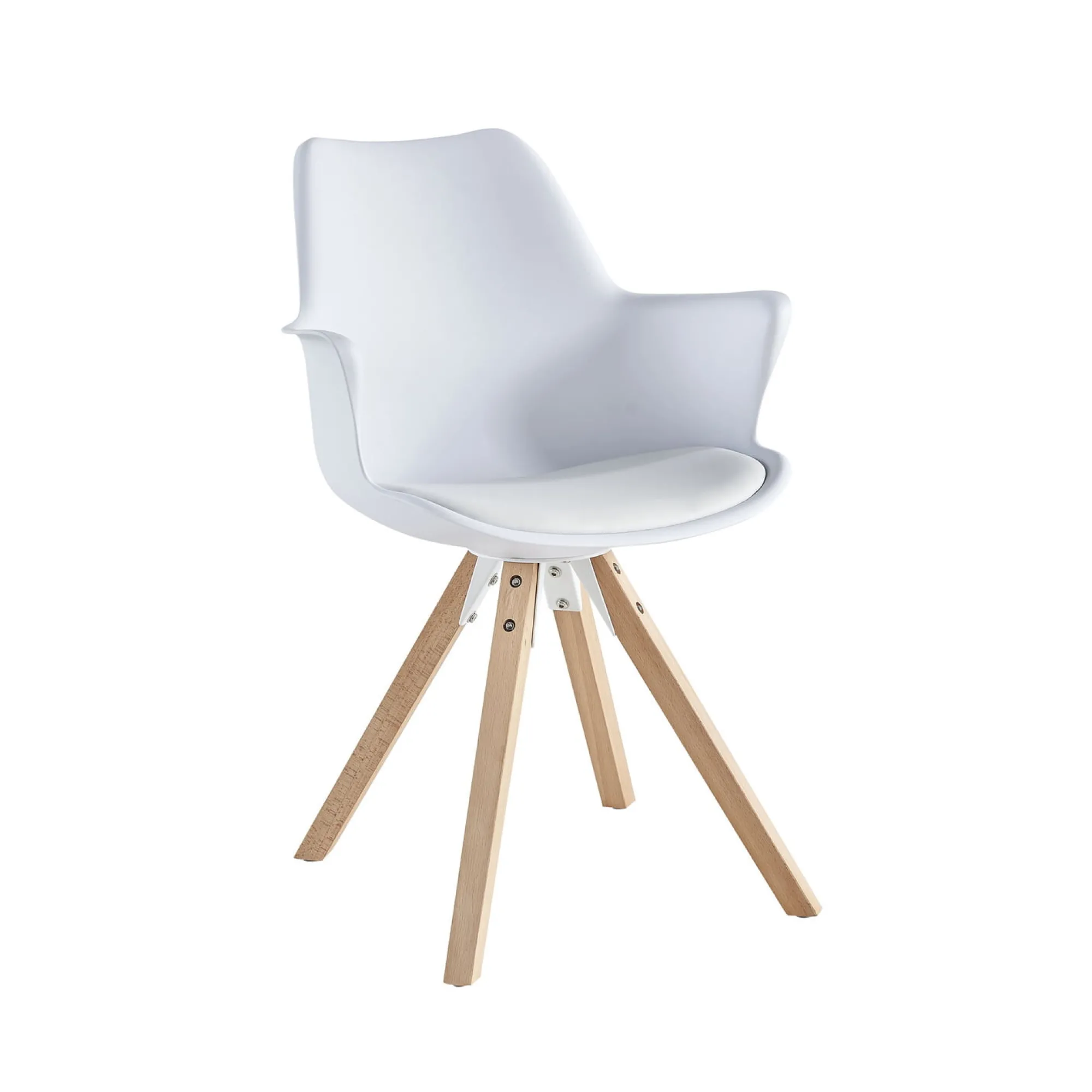 Eetkamerstoelen^Huisenthuis Armstoel Billie – Set van 2 Wit