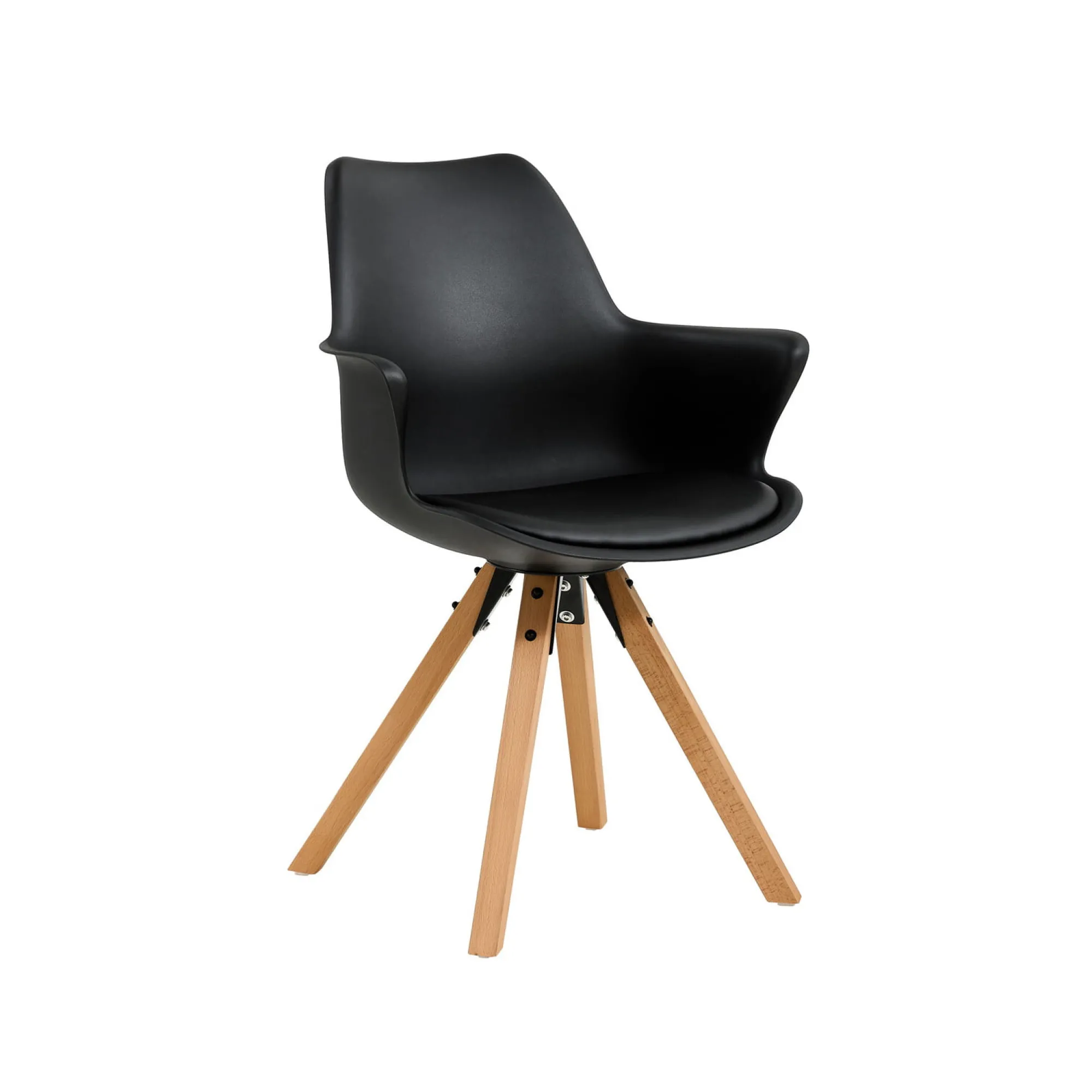 Eetkamerstoelen^Huisenthuis Armstoel Billie – Set van 2 Zwart