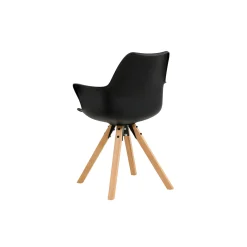 Eetkamerstoelen^Huisenthuis Armstoel Billie – Set van 2 Zwart