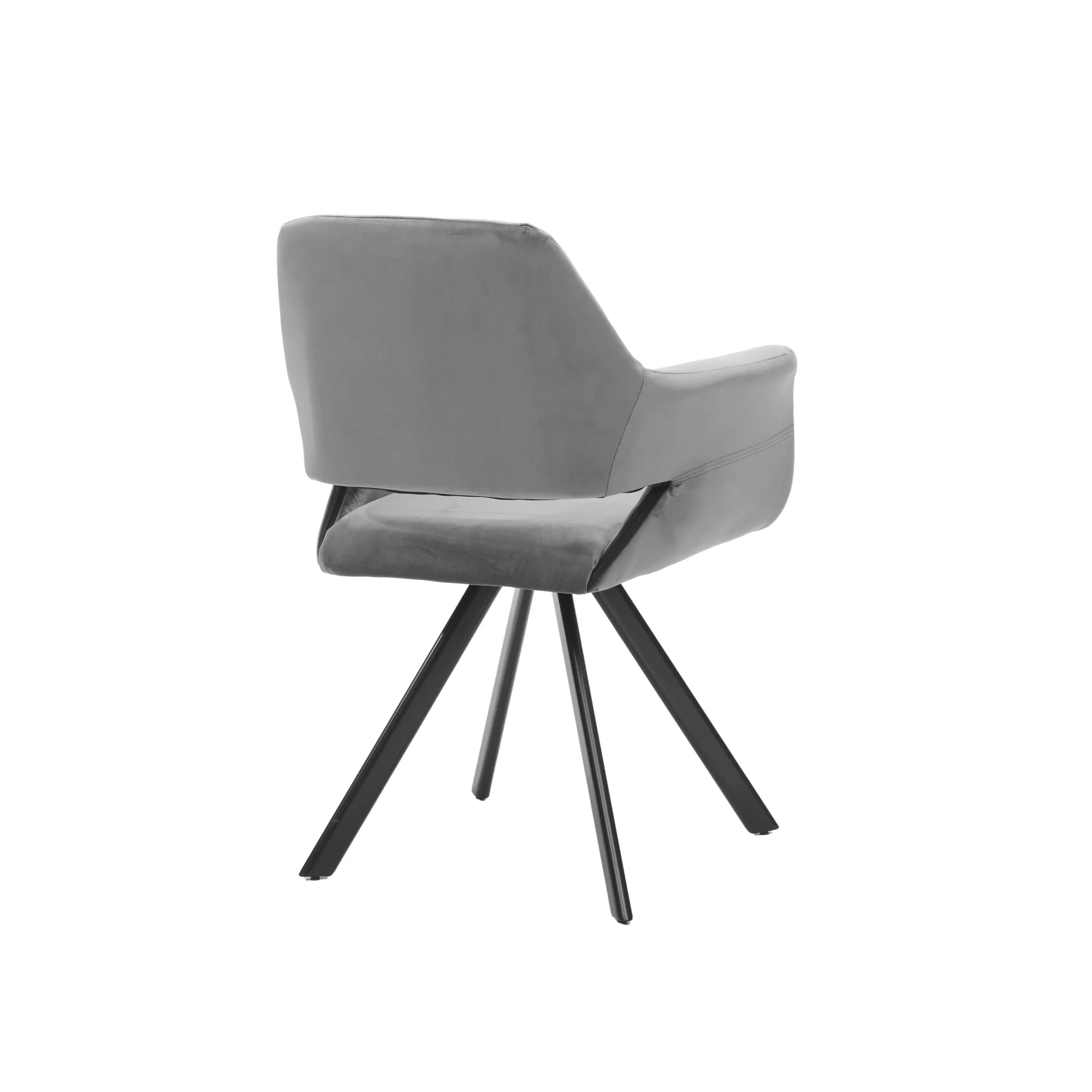 Eetkamerstoelen^Huisenthuis Armstoel Céline Velours – Set van 2 Grijs