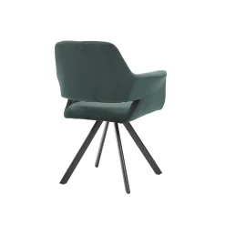 Eetkamerstoelen^Huisenthuis Armstoel Céline Velours – Set van 2 Groen