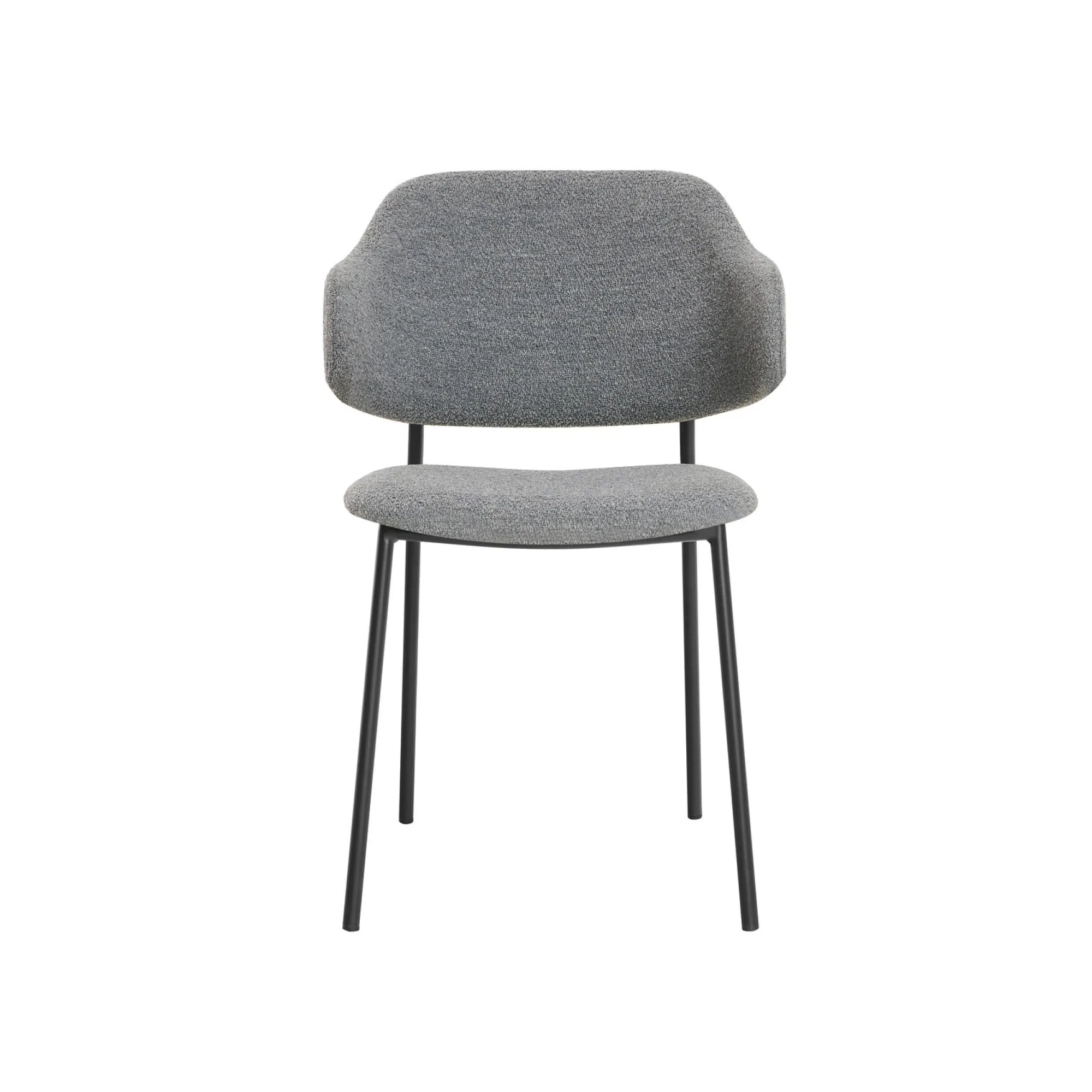 Eetkamerstoelen^Huisenthuis Armstoel Didi Bouclé – Set van 2 Donkergrijs