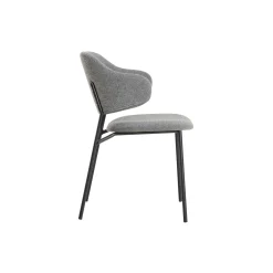 Eetkamerstoelen^Huisenthuis Armstoel Didi Bouclé – Set van 2 Donkergrijs