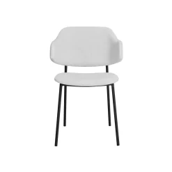 Eetkamerstoelen^Huisenthuis Armstoel Didi Bouclé – Set van 2 Wit