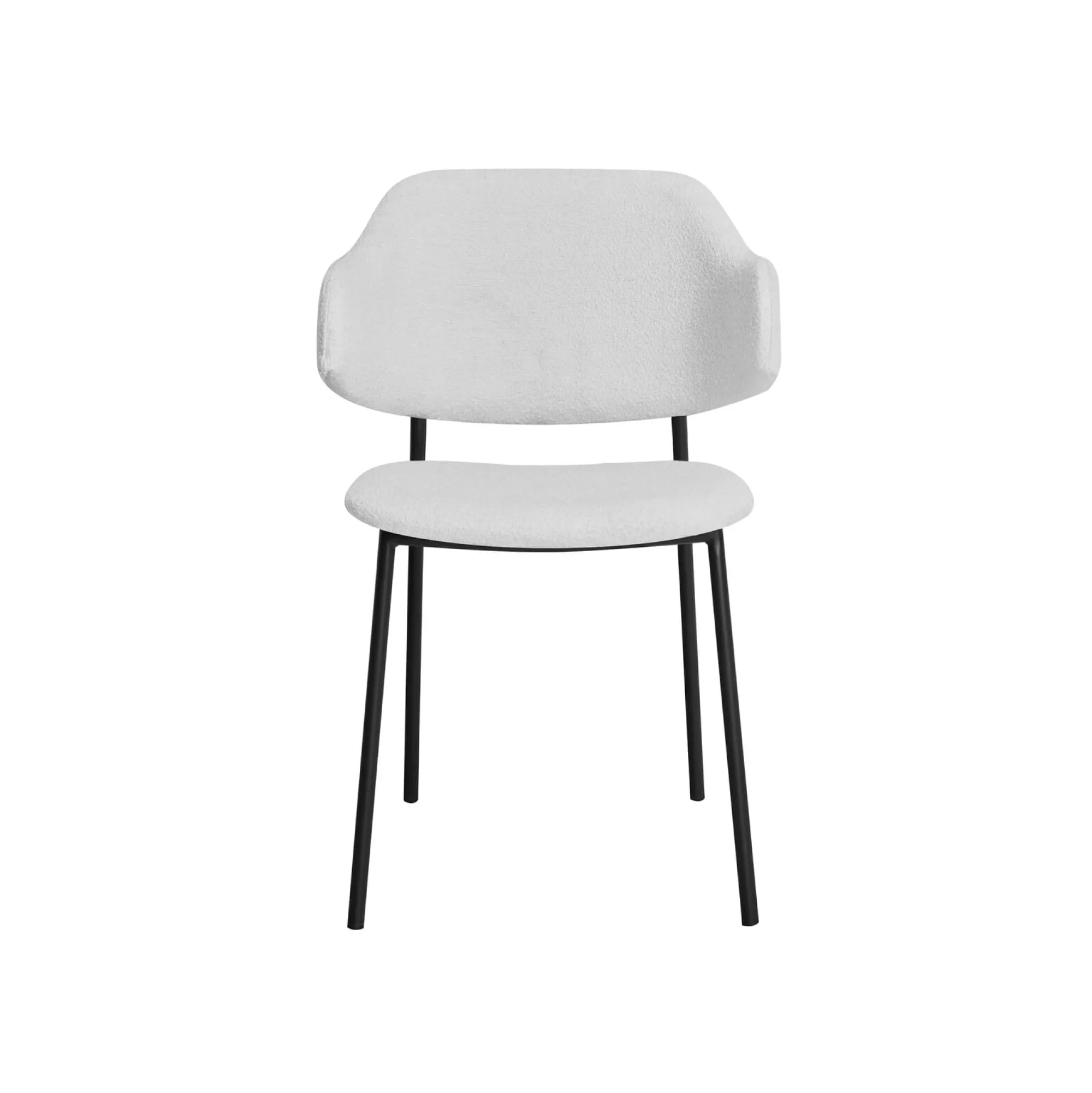 Eetkamerstoelen^Huisenthuis Armstoel Didi Bouclé – Set van 2 Wit