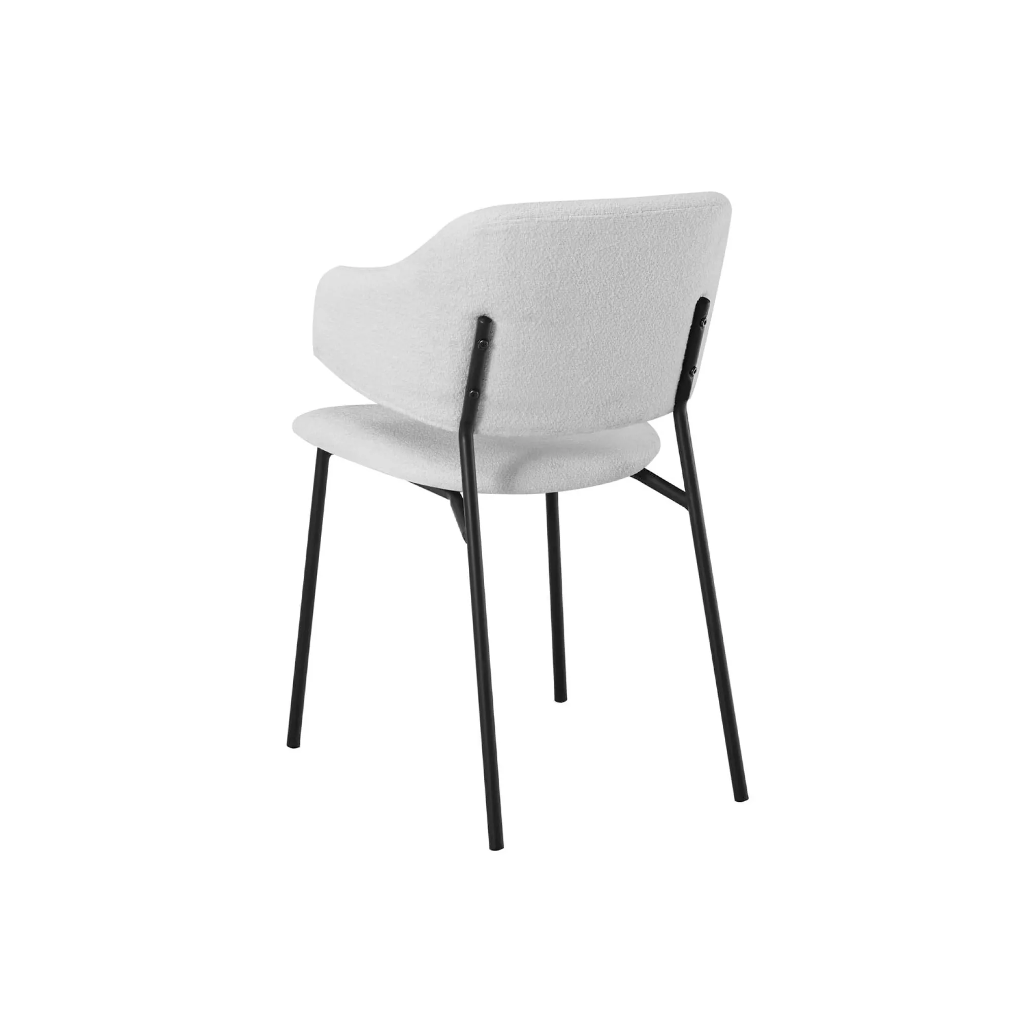 Eetkamerstoelen^Huisenthuis Armstoel Didi Bouclé – Set van 2 Wit
