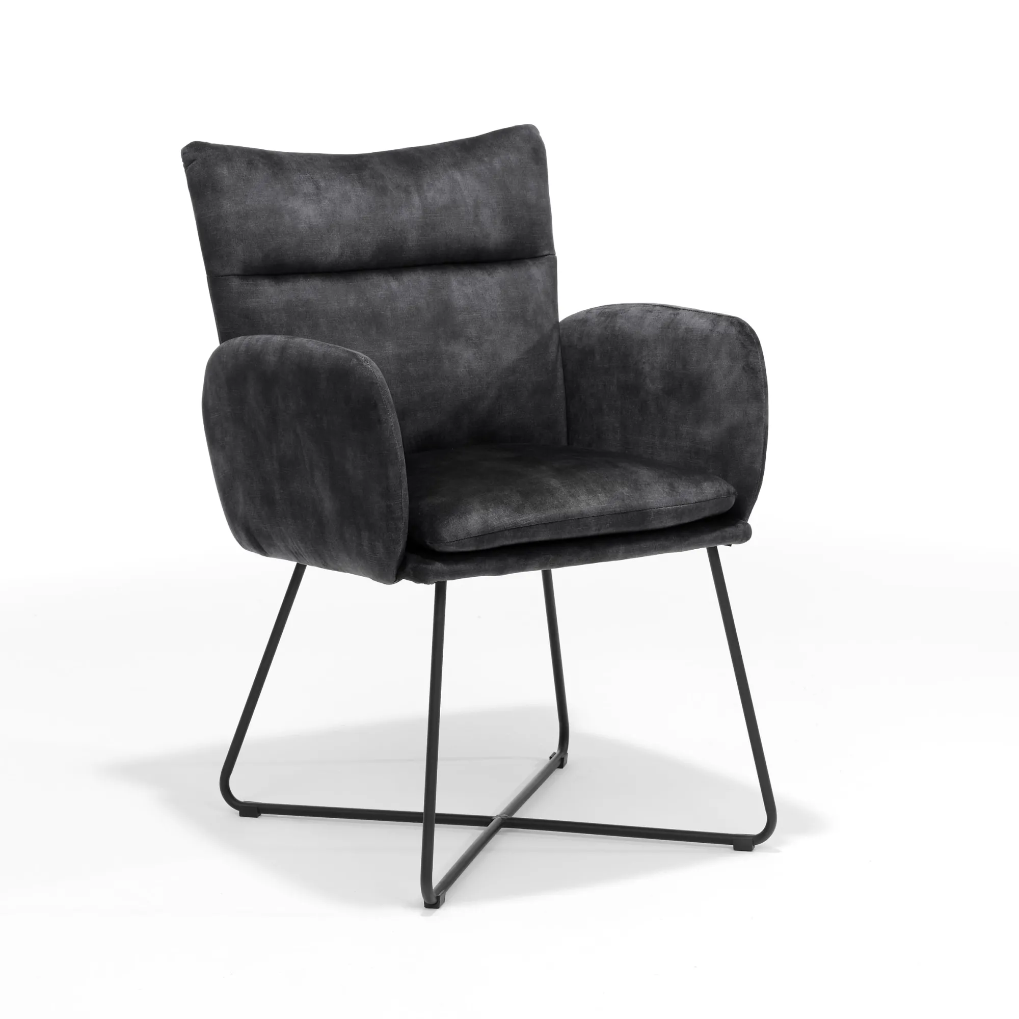 Eetkamerstoelen^Huisenthuis Armstoel Elisa – Set van 2 Antraciet