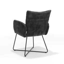 Eetkamerstoelen^Huisenthuis Armstoel Elisa – Set van 2 Antraciet
