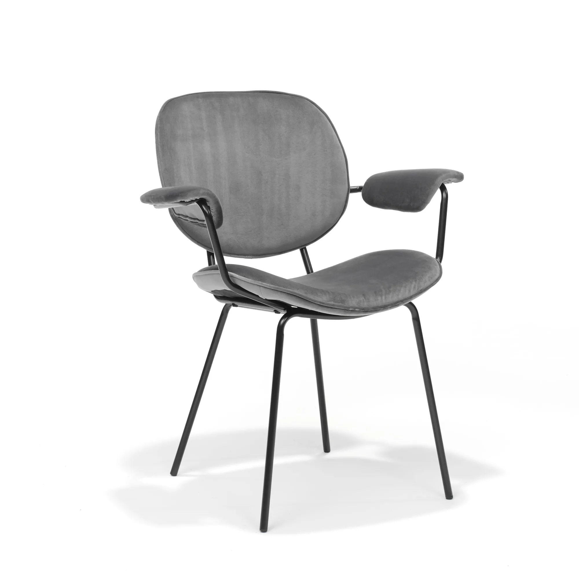 Eetkamerstoelen^Huisenthuis Armstoel Emma – Set van 2 Grijs