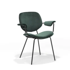 Eetkamerstoelen^Huisenthuis Armstoel Emma – Set van 2 Groen
