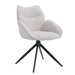Eetkamerstoelen^Huisenthuis Armstoel Famke Beige – Set van 2