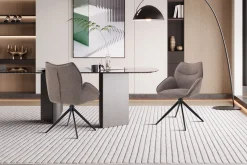 Eetkamerstoelen^Huisenthuis Armstoel Famke Peper – Set van 2