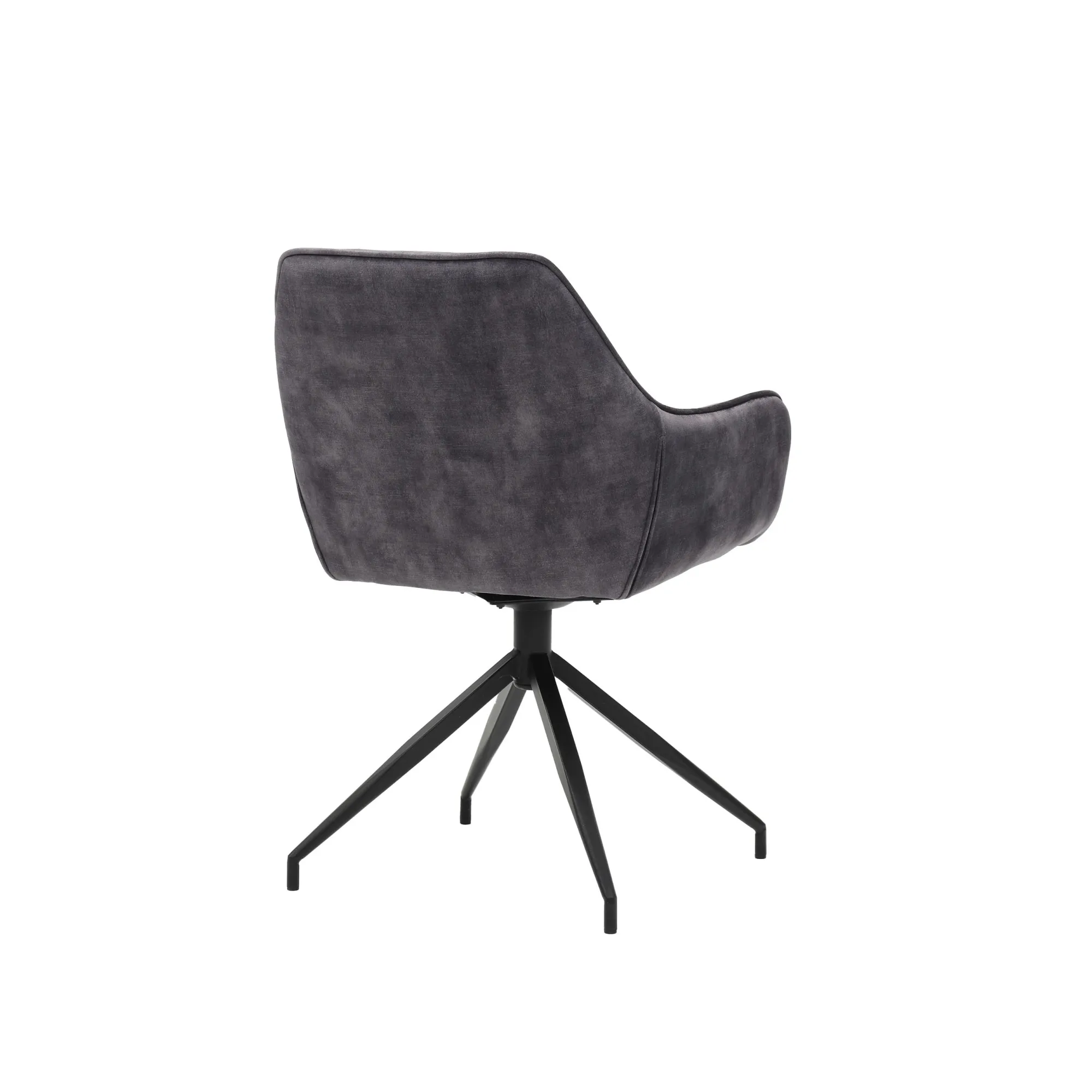 Eetkamerstoelen^Huisenthuis Armstoel Fedde Velours – Set van 2 Antraciet