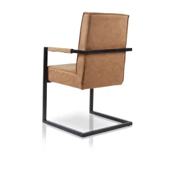 Eetkamerstoelen^Huisenthuis Armstoel Floor – Set van 2 Cognac