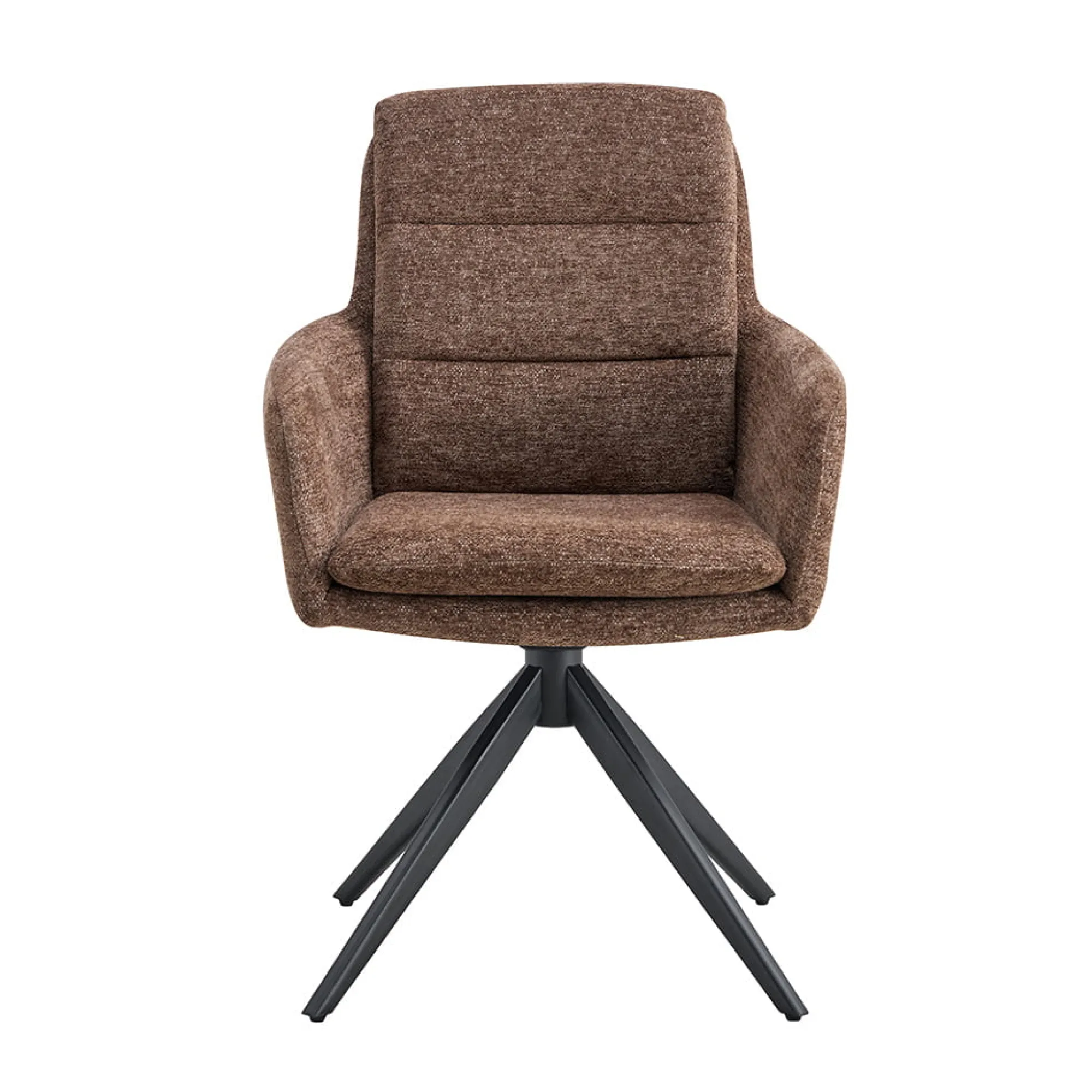 Eetkamerstoelen^Huisenthuis Armstoel Irma Bruin – Set van 2