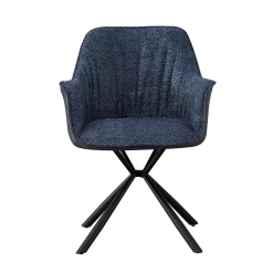 Eetkamerstoelen^Huisenthuis Armstoel Jan Bouclé – Set van 2 Blauw