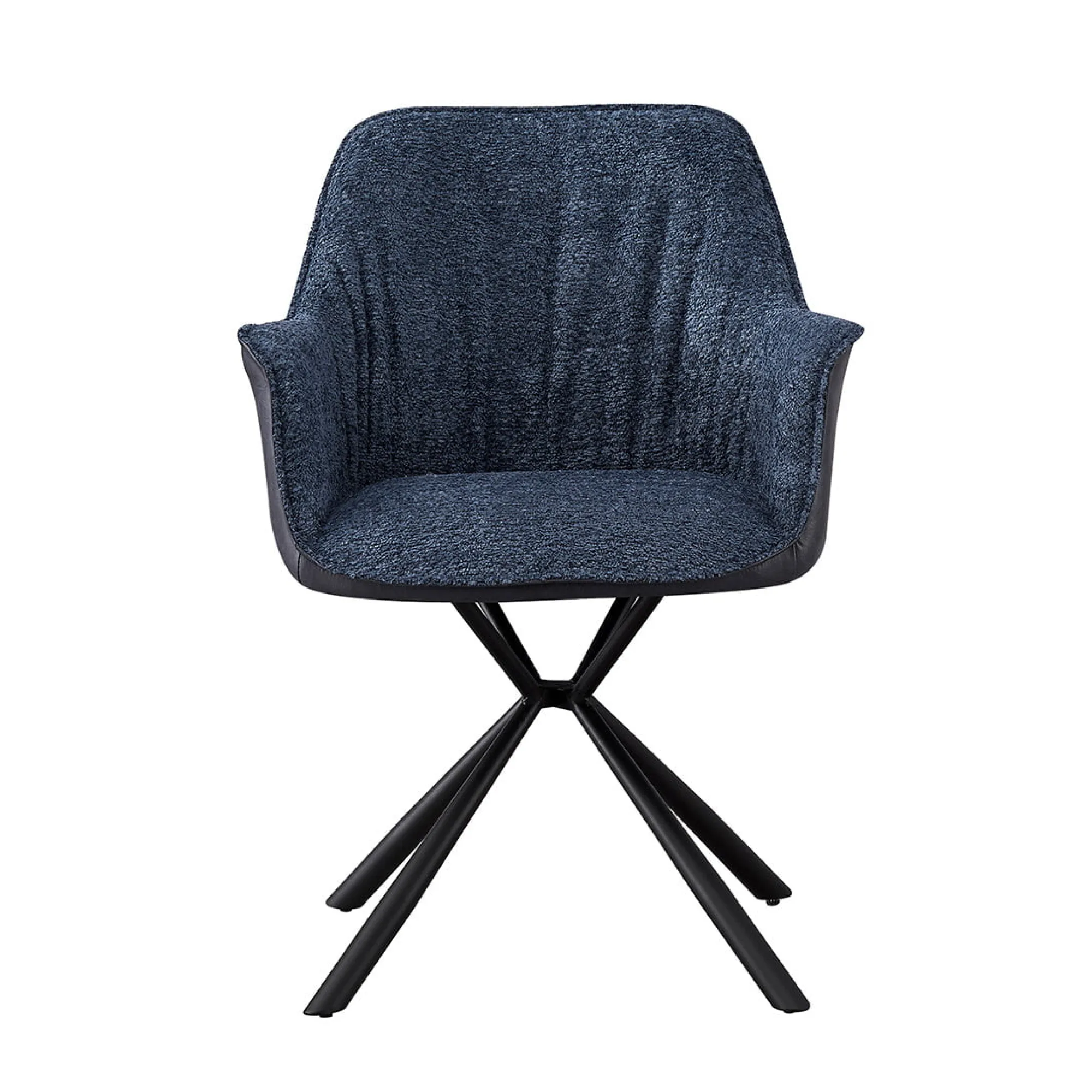 Eetkamerstoelen^Huisenthuis Armstoel Jan Bouclé – Set van 2 Blauw
