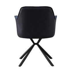 Eetkamerstoelen^Huisenthuis Armstoel Jan Bouclé – Set van 2 Blauw