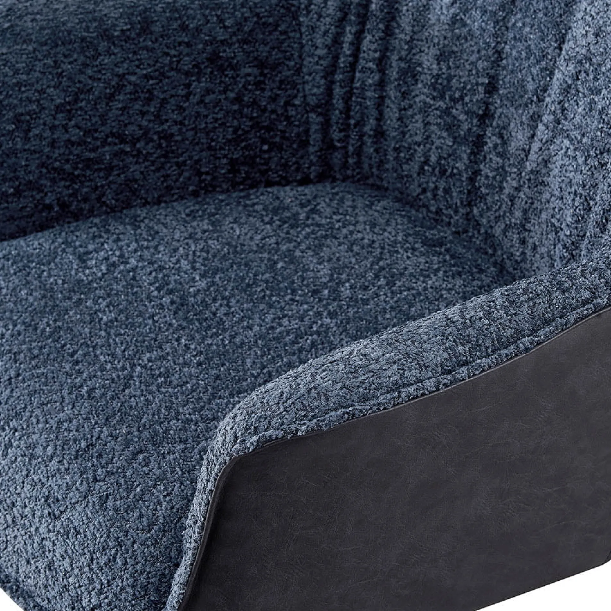 Eetkamerstoelen^Huisenthuis Armstoel Jan Bouclé – Set van 2 Blauw