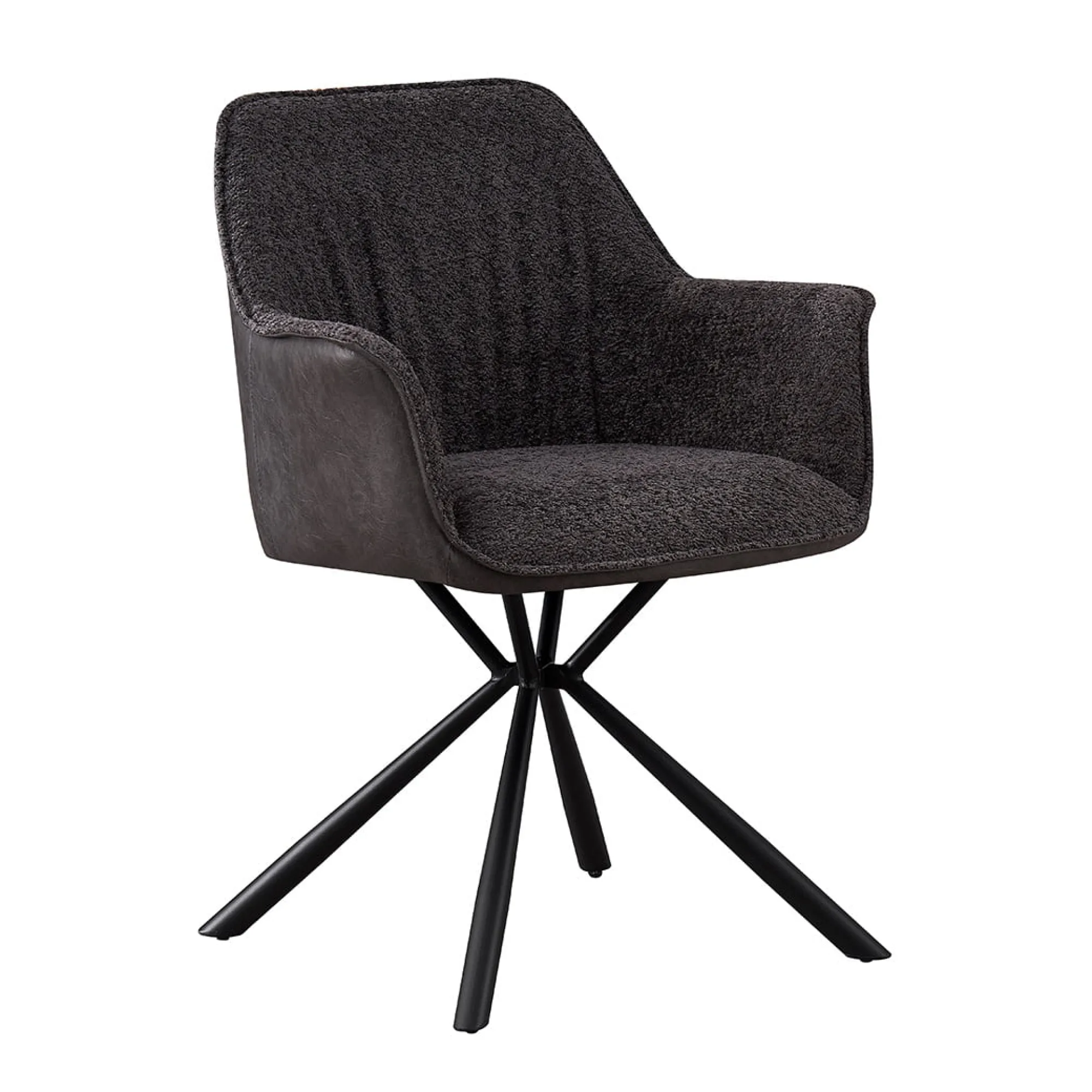 Eetkamerstoelen^Huisenthuis Armstoel Jan Bouclé – Set van 2 Lichtgrijs