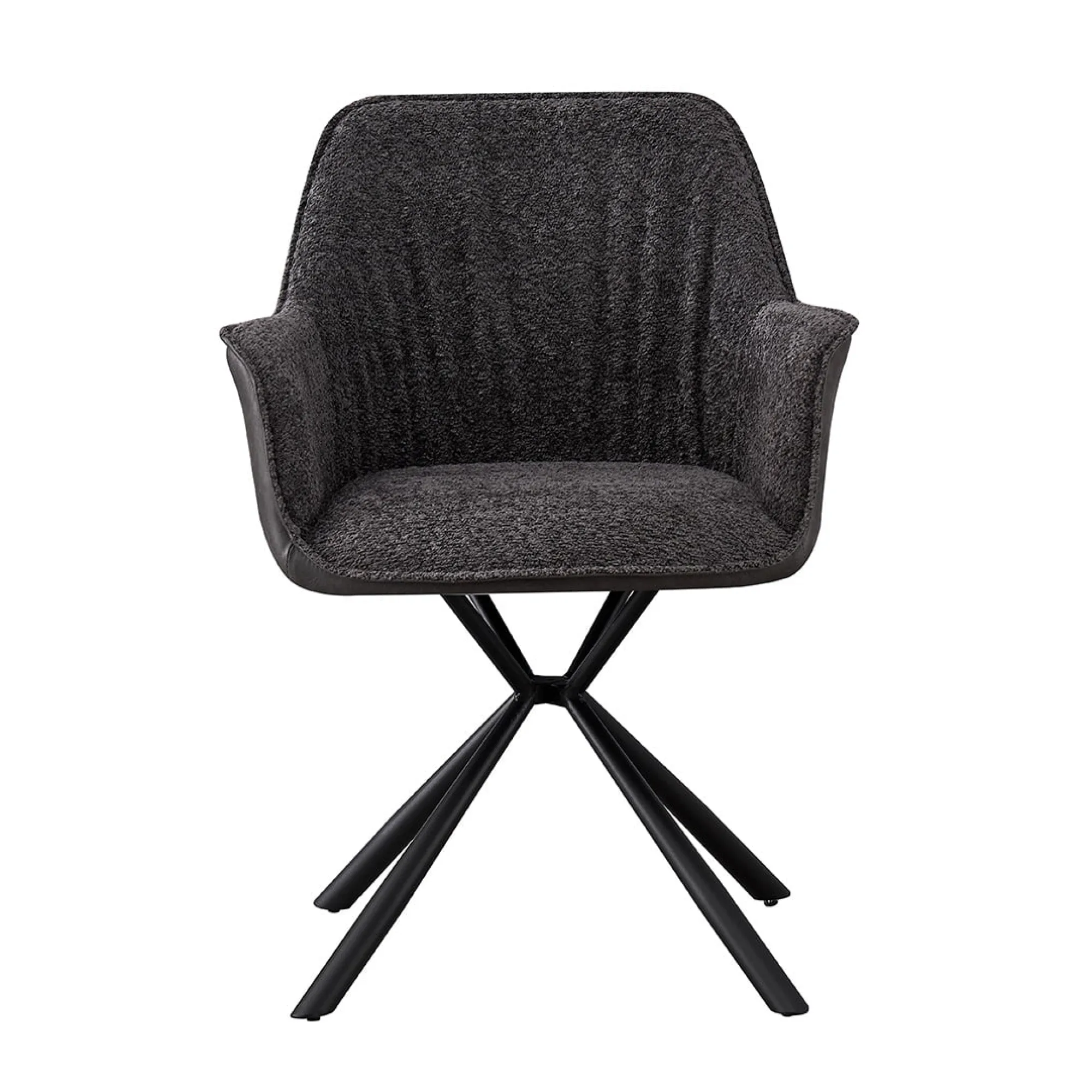 Eetkamerstoelen^Huisenthuis Armstoel Jan Bouclé – Set van 2 Lichtgrijs