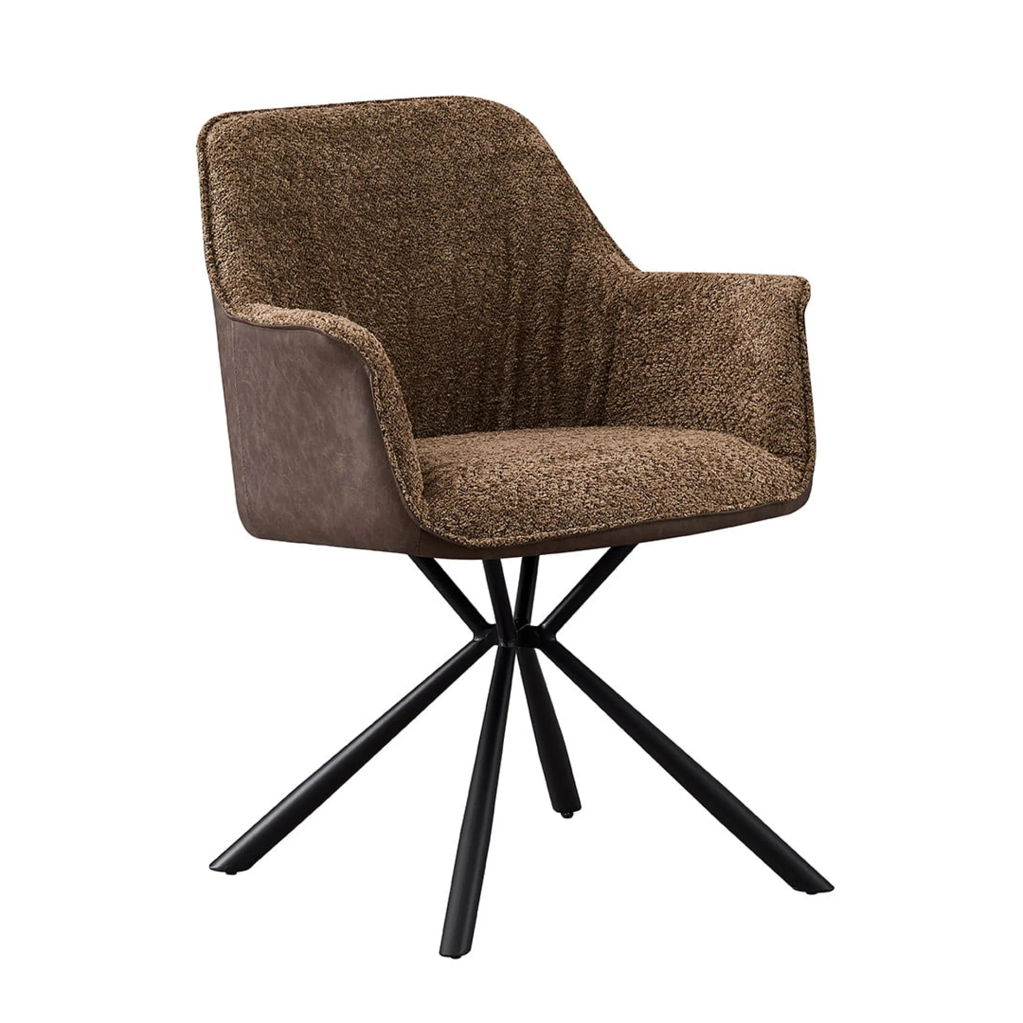 Eetkamerstoelen^Huisenthuis Armstoel Jan Bouclé – Set van 2 Zand