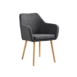 Eetkamerstoelen^Huisenthuis Armstoel Jonne Donkergrijs