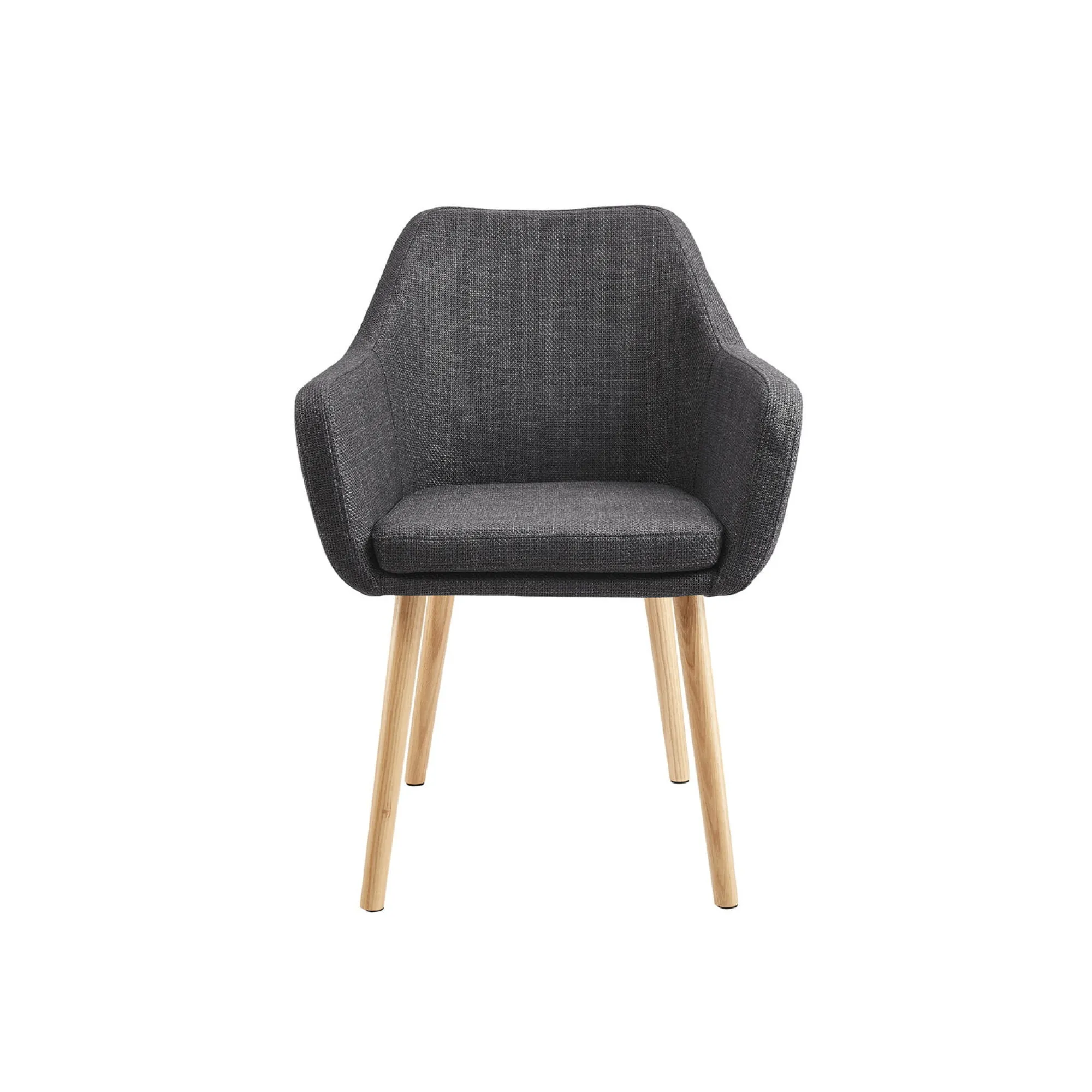 Eetkamerstoelen^Huisenthuis Armstoel Jonne Donkergrijs