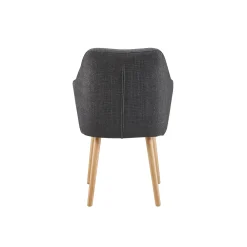 Eetkamerstoelen^Huisenthuis Armstoel Jonne Donkergrijs