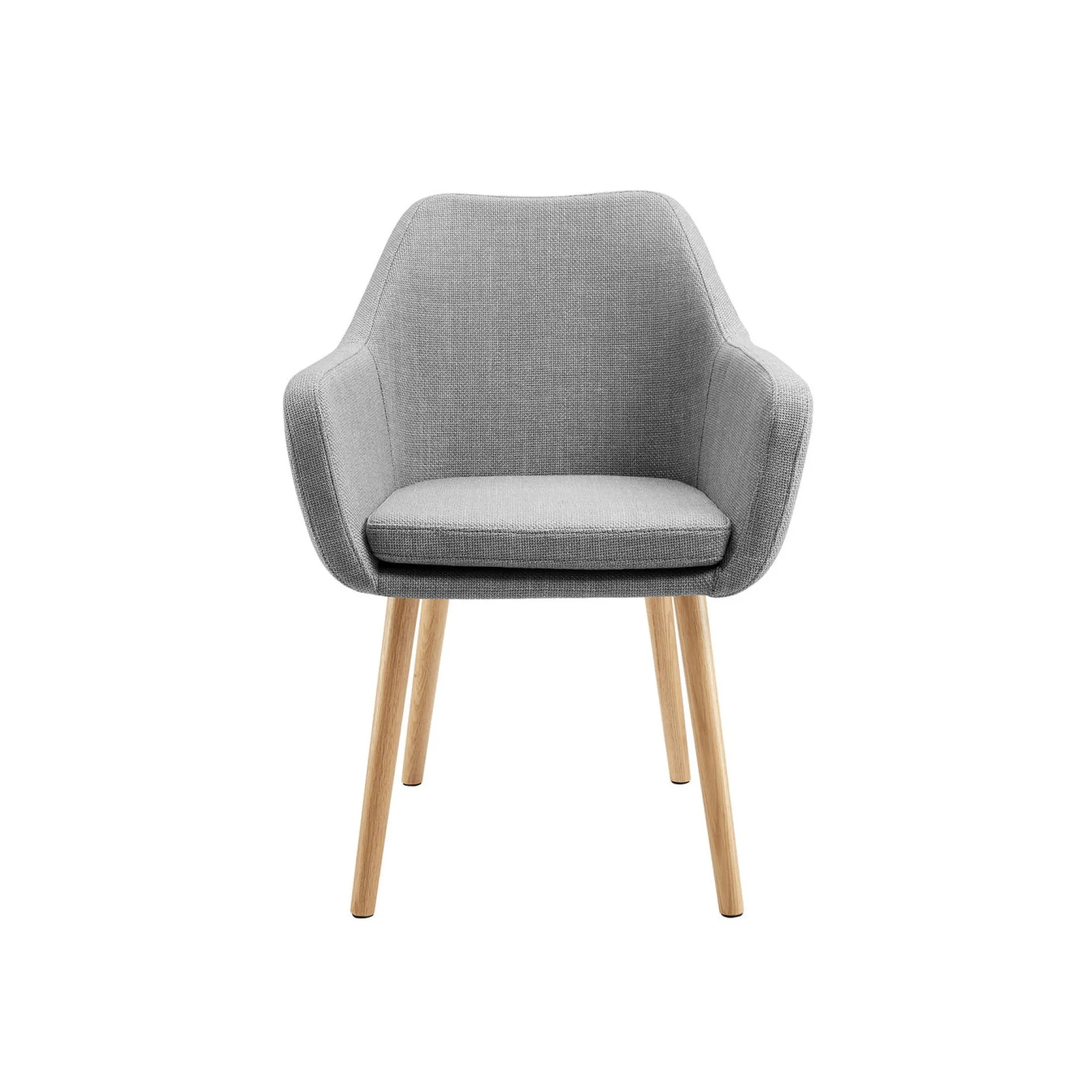 Eetkamerstoelen^Huisenthuis Armstoel Jonne Lichtgrijs